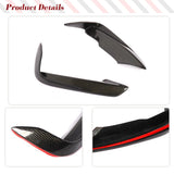 For BMW F30 F31 M Sport 2012 - 2018 Carbon Fiber Front Fog Lamp Fins Splitters Trim Canards Fins Cover Carbon Fiber/ FRP Black
