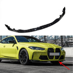 Car Front Bumper Lip Spoiler for BMW 3 4 Series G80 G82 G83 M3 M4 2021 + ABS Gloss Black Front Chin Splitter BodyKit Accessories