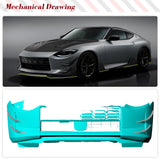 Dry Carbon Fiber Car Front Bumper Side Canards Splitter For Nissan 400Z RZ34 2023 Car Canards Valence Chin Car Tuning Splitters