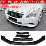 Guard Front Bumper Lip Chin Tuning Deflector Exterior Part  Infiniti Q60 2013 Protector Facelift Car Styling Accessories
