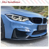 Carbon Fiber Car Front Bumper Lip Splitters for BMW F80 M3 F82 F83 M4 2014-2019 Car Front Racing Spoiler Body Kits FRP 3PCS