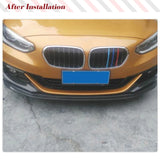 Car Front Bumper Lip Splitters Spoiler for BMW 1 Series F20 F21 Hatchback 2011 - 2014 Base Version Carbon Fiber Front Body Kits