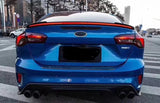 For Ford Focus ST-line Rear Bumper Lip Diffuser Hatchback 4-Door 2019 ABS Bright Black spoiler Hatchback sedan
