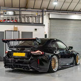 Car Front Bumper Lip Spoiler Side Skirt Rear Diffuser Bodikit for BMW G87 M2 Base Coupe 2-Door 2022+ R4 Style Dry Carbon Fiber