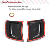 Carbon Fiber Car Front Bumper Air Vents Trims for Mercedes-Benz C Class W204 C63 AMG Bumper Only 2012 2013 2014