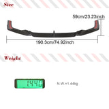 Dry Carbon Fiber Front Lip Splitters for Audi RS7 Hatchback 2020 - 2022 Front Bumper Lip Spoiler Splitters Guard 3PCS