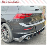 Carbon Fiber Car Rear Diffuser for Volkswagen Golf 8 MK8 GTI 2021-2022 Auto Rear Lower Bumper Lip Diffuser Spoiler Body Kits