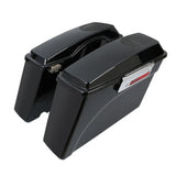 Motorcycle Hard Saddlebags Saddle Bag 5x7"Speaker Lids For Harley Road King Glide Touring 1993-2013
