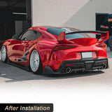 Carbon Fiber Car Rear Splitters Bumper For Toyota Supra A90 2019-2023 Rear Splitters Add On Lip Apron Cover Trims