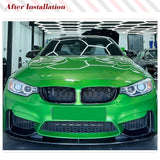 Real Carbon Fiber Front Bumper Canards for BMW 3 Series F80 M3 4 Series F82 F83 M4 2012 - 2018 Front Bumper Splitters FRP Black