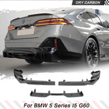 Car Rear Bumper Diffuser Spoiler Splitter Car Racing Kits Dry Cabom Car Rear Spoiler For BMW 5 Series I5 G60 M Sport V Pattern