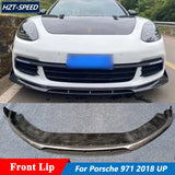 Carbon Fiber Car Front Bumper Spoiler Lip For Porsche Panamera 971 2018 Up