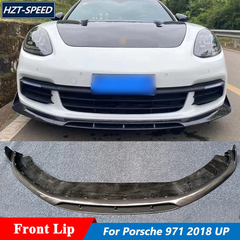 Carbon Fiber Car Front Bumper Spoiler Lip For Porsche Panamera 971 2018 Up