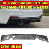 For BMW F22 2014-2021 Car Accessories BMW F22 Car Rear Bumper Lip Splitter Real Carbon Fiber MP Style Spoiler Splitter Body Kit