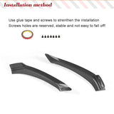 Car Front Bumper Lip Splitters Winglets Spoiler for Maserati Levante 4 Door 2016 - 2019 Carbon Fiber/ FRP Side Aprons Cupwings