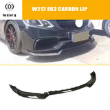 B Style Real Carbon Fiber Front Bumper Chin Lip Splitter for Benz W212 E63 E63s Amg 2014-2016 Facelift