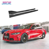 Dry Carbon Fiber Side Skirt Extensions Spoiler Rocker for BMW 3 Series G80 M3 Sedan 2021+ Side Skirts FRP Car Decoration
