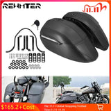 Motorcycle Hard Bags Saddlebags Trunk Luggage & Heavy Duty Mounting Bracket Kit For Harley Touring Softail XL For Suzuki For BMW