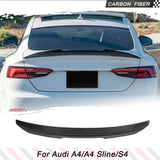 B9 Carbon Fiber Car Rear Trunk Spoiler Lip Wing Lid for Audi A4/ A4 Sline/ S4 Sedan 2017-2023 Rear Trunk Spoiler Boot Lip Wing