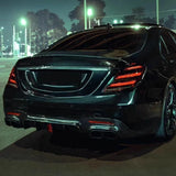 Dry Carbon Fiber B Style Rear Spoiler For Mercedes Benz S Class 2014+S350 S400 Rear Trunk Ducktail Lip Wings
