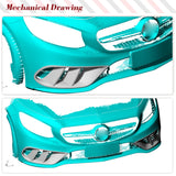 Dry Carbon Car Front Bumper Fog Light Covers For Mercedes Benz C217 S500 S550 Sport Pre-facelift 2015-2017 Air Vent Covers Trims