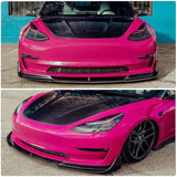 Real Carbon Fiber Front Bumper Lip Splittters For Tesla Model 3 2018-2023 Car Front Lip Chin Spoiler Apron Splitters Protector