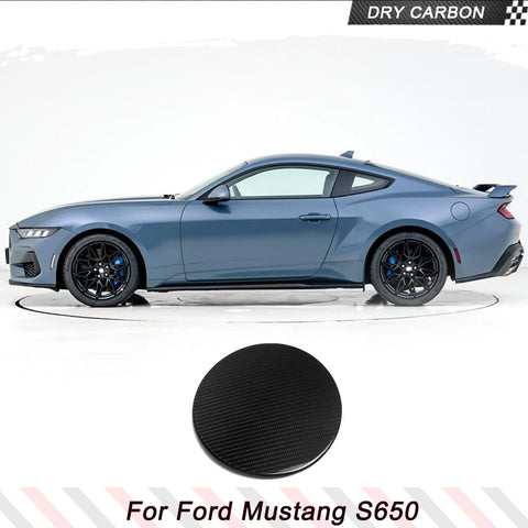 Dry Carbon Fiber Fuel Tank Cover Trim for Ford Mustang S650 Dark Horse 2024 NEW Exterior Door Gas Tank Cap Decoration No for GT