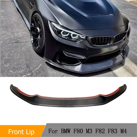 Carbon Fiber Car Front Bumper Lip Splitters for BMW F80 M3 F82 F83 M4 2014-2019 Racing Front Lip Spoiler