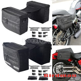 Motorcycle Saddle Storage Bags 1680 Denier Ballistic Nylon Tool Luggage Saddlebags For Harley Softail Dyna Sportster 1200 883