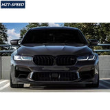 M Style Carbon Fiber Front Bumper Spoiler Lip For BMW 5 Series M5 F90 LCI Tuning 2021 Up