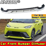 For BYD Seagull 2022 Body Kit Front Bumper Diffuser Glossy Black DC Style Front Bumper Splitter Spoiler Car Accessories