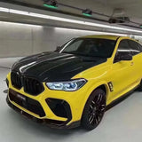 For BMW X6M F96 2019+ Carbon Fiber Front lip Car Front Bumper Lip Front lip Diffuser Front Chin Spoiler Upgrade Body Kit