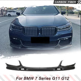 Carbon Fiber Front Bumper Lip Spoiler Splitters For BMW 7 Series G11 G12 M Sport 2016-2018 Car Body Kits Guards Carbon Fiber/FRP