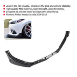 Carbon Fiber  Front Bumper Lip Spoiler Fit for  3 Axela 2014‑2019 Front Bumper Lip Front Splitter Front Spoiler