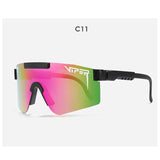Double Wide Polarized Mirrored Lens Sunglasses with TR90 Frame and UV400 Protection