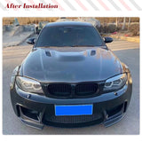 Carbon Fiber Car Front Bumper Splitters for BMW 1 Series E82 1M Coupe 2011-2018 Car Bumper Fins Bumper Canards FRP Black