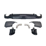 CZJF Half Carbon Car Side Skirts Kit Side Skirt Rear Bumper Diffuse Body Kits For Audi Q5 2018 2019 2020 Up RS5