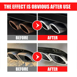 30/120ml Car Motorcycle Exhaust Pipe Cleaner Car Rust Remover with Rubber Gloves and Brush Repair Maintenance Tool Set