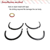 Car Wide Fender Flares Wheel Arch Trim Lip For Audi RSQ8 2020-2023 Real Carbon Fiber Wheel Fender Flares Protector Eyebrow 12pcs