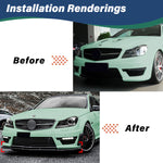For Mercedes Benz C Class W204 C63 AMG 2011 2012 2013 2014 Front Bumper Spoiler Separator Lip Diffuser Body Modification Kit