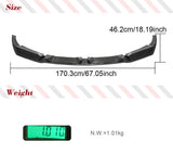 Front Bumper Lip Splitters for BMW X3M X4M F97 F98 LCI 2019-2022 Carbon Fiber Car Front Bumper Lip Chin Spoiler Splitters Guard
