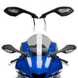 Rearview Side Mirror LED Turn Signal For Yamaha YZF R1 2015-2024 R1S 2016-2018 R1M 2016-2024 R6 2017-2022