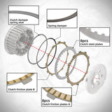 Clutch Pressure Plate Friction Steel Clutch Plates Set For Harley Touring 2011-2016 Road King Electra Streer Glide Motorcycle