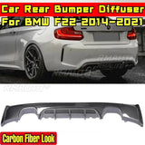 For BMW F22 2014-2021 Car Accessories BMW F22 Car Rear Bumper Lip Splitter Real Carbon Fiber MP Style Spoiler Splitter Body Kit