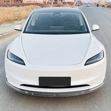 Car Front Bumper Lip Diffuser Splitter Spoiler Protector Body Kit for Tesla Model 3 Highland 2023-2024 Front Shovel Surround