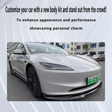 For Tesla 2024 Model 3 highland Body Kit Matte black Rear Diffuser Spoiler Front Bumper Lip Side Skirt Car Accessories