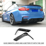 Carbon Fiber Rear Bumper Diffuser Lip Splitters Lower Corner Spoiler Covers For BMW F80 M3 F82 F83 M4 4 Door 2 Door 2014 - 2019