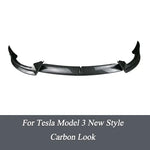 Car Front Bumper Lip Chin Diffuser Body Kits Spoiler Deflector Tuning ABS Accessories Black For Tesla Model 3 Highland 2024