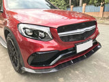 For X253 Carbon Fiber Car Racing Front Lip Bumper Splitter for Mercedes Benz GLC C63 AMG 4 Door 2014-2018