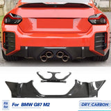 Car Rear Bumper Diffuser Lip Spoiler Prepreg Dry Carbon for BMW G87 M2 Coupe 2-Door 2022 2023 Rear Diffuser Apron Lip Body Kits